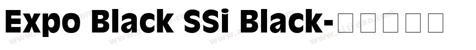 Expo Black SSi Black字体转换